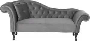 Beliani LATTES Chaise longue (linkszijdig) grijs