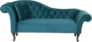 Beliani LATTES Chaise longue (linkszijdig) blauw