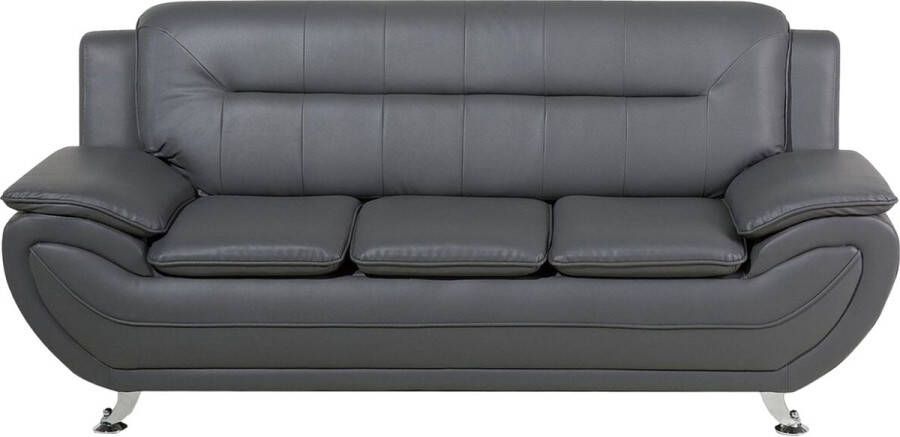Beliani LEIRA Living Room Set Grijs Kunstleer
