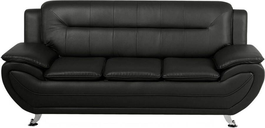 Beliani LEIRA Living Room Set Zwart Kunstleer