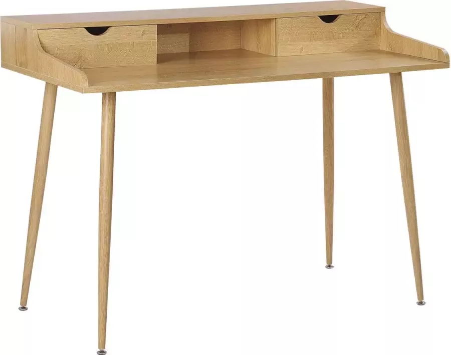 Beliani LENORA Bureau Lichte houtkleur MDF - Foto 1