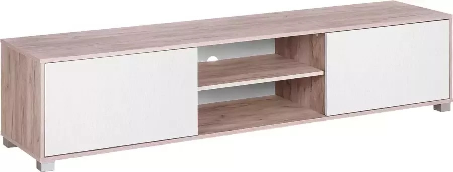 Beliani LINCOLN TV-meubel-Lichte houtkleur-vezelplaat