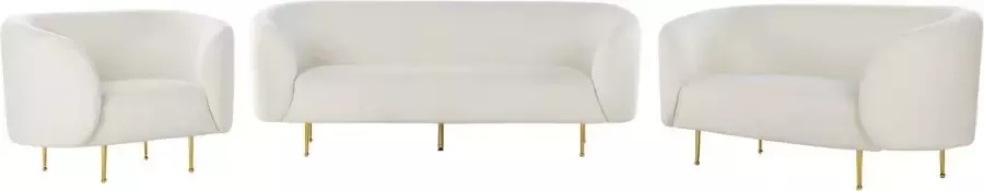 Beliani LOEN Living Room Set Wit Polyester - Foto 3