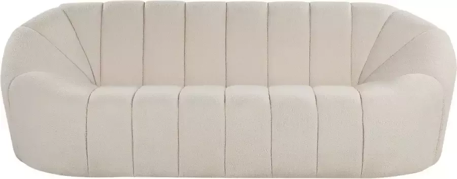 Beliani LOMMA Three Seater Sofa Wit Polyester - Foto 2