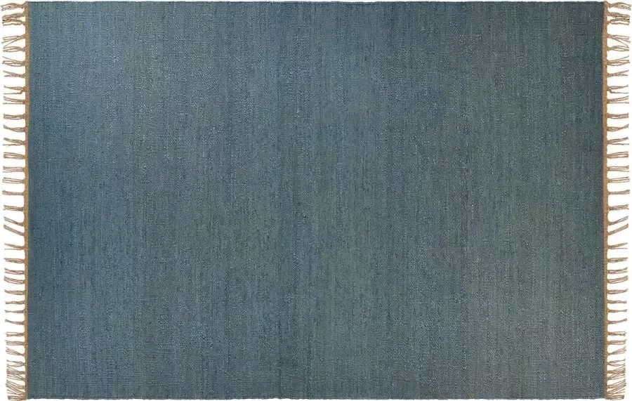 Beliani LUNIA Jute vloerkleed Turquoise 160 x 230 cm Jute