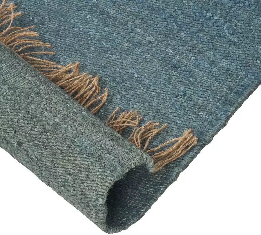 Beliani LUNIA Jute vloerkleed Turquoise 160 x 230 cm Jute - Foto 2