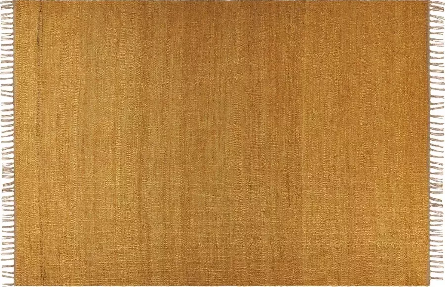 Beliani LUNIA Jute vloerkleed Mosterdgeel 160 x 230 cm Jute