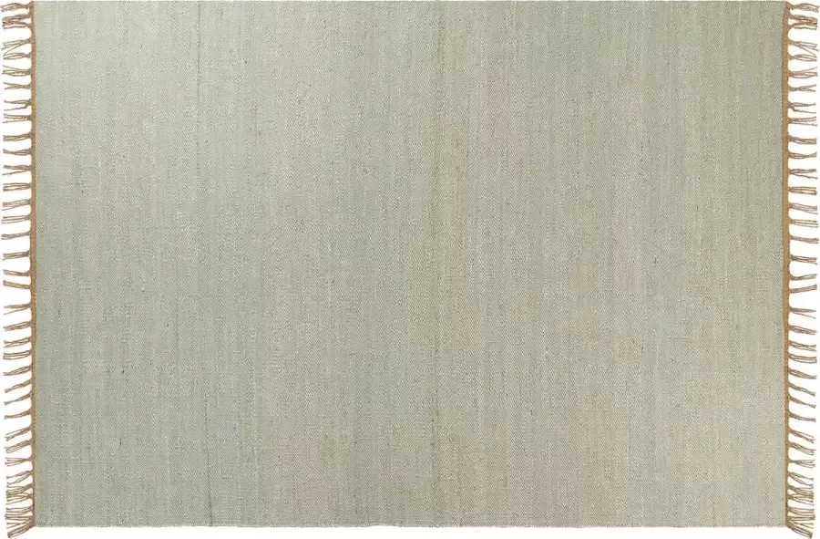 Beliani LUNIA Jute vloerkleed Lichtgroen 160 x 230 cm Jute