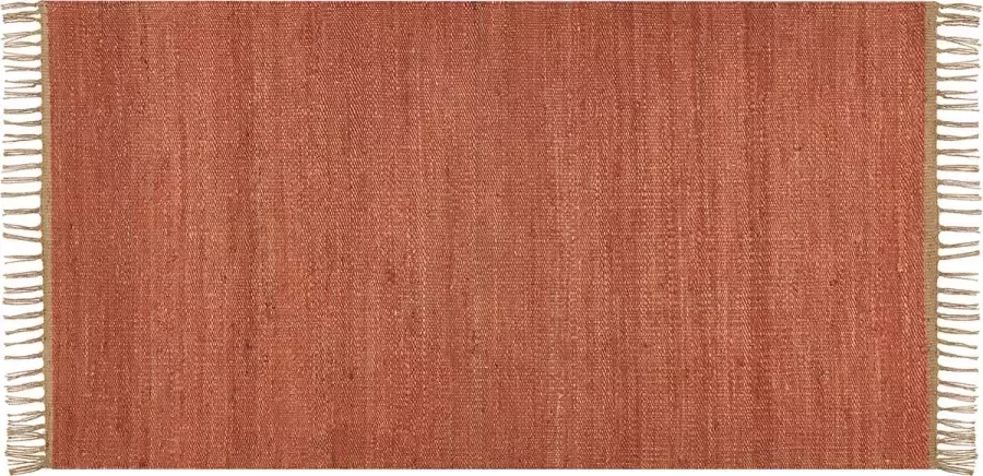 Beliani LUNIA Jute vloerkleed Lichtrood 80 x 150 cm Jute