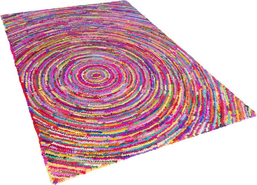 Beliani MALATYA Laagpolig vloerkleed Multicolor 140 x 200 cm Polyester