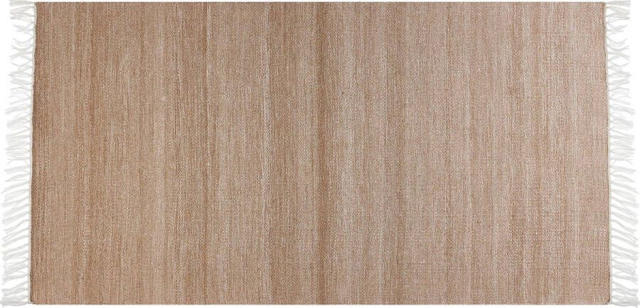 Beliani MALHIA Vloerkleed Beige 80 x 150 cm Synthetisch materiaal - Foto 1