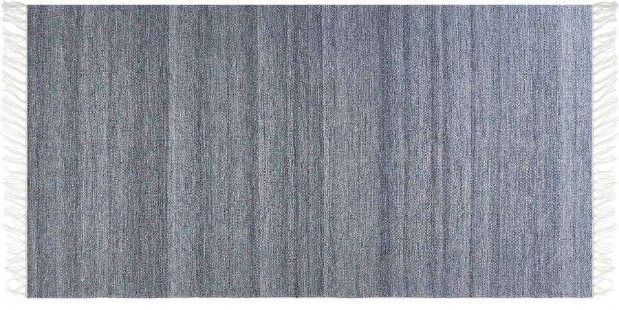 Beliani MALHIA Vloerkleed Grijs 80 x 150 cm Synthetisch materiaal