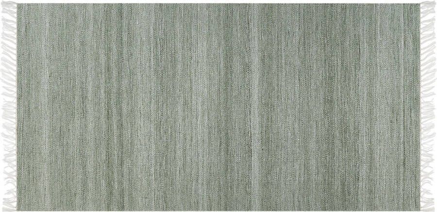 Beliani MALHIA Vloerkleed Groen 80 x 150 cm Synthetisch materiaal