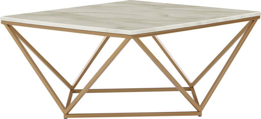 Beliani MALIBU Salontafel Beige Goud MDF - Foto 2