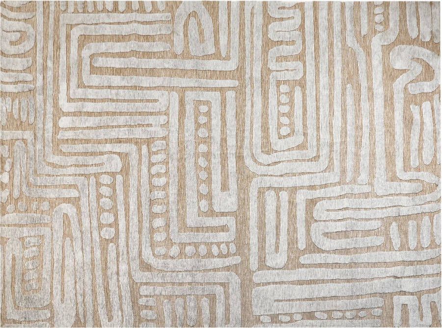 Beliani Vloerkleed polyester beige grijs 300 x 400 cm MANDAI - Foto 1