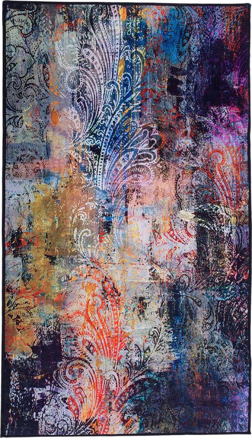 Beliani MARDIN Laagpolig vloerkleed Multicolor 80 x 150 cm Polyester - Foto 2