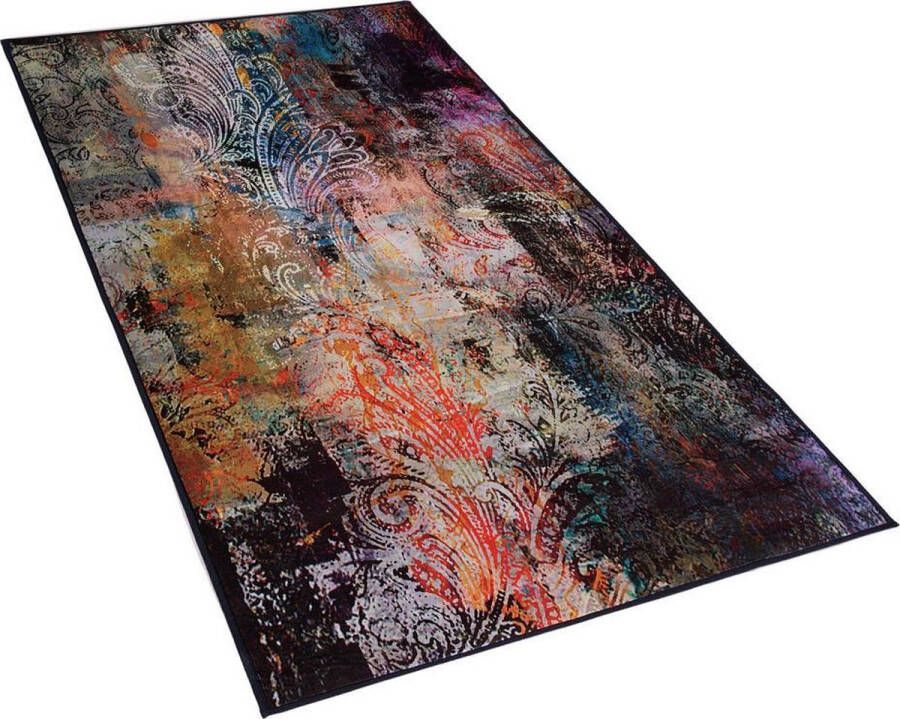 Beliani MARDIN Laagpolig vloerkleed Multicolor 80 x 150 cm Polyester