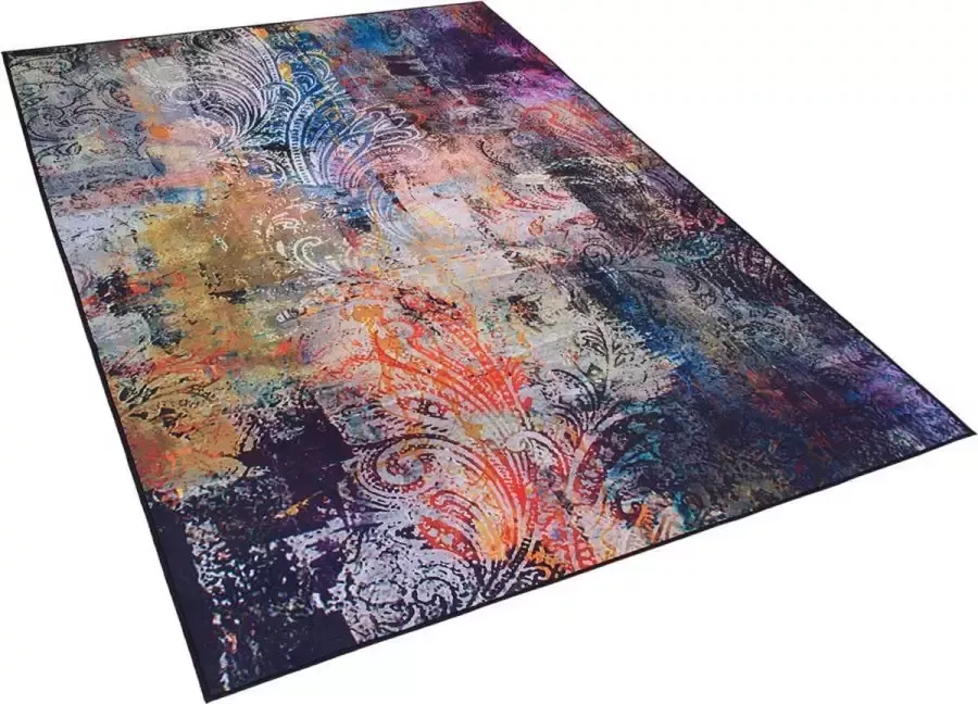 Beliani MARDIN Laagpolig vloerkleed Multicolor 140 x 200 cm Polyester