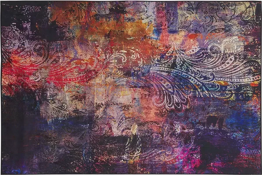 Beliani -MARDIN-Laagpolig vloerkleed-Multicolor-160 x 230 cm-Polyester