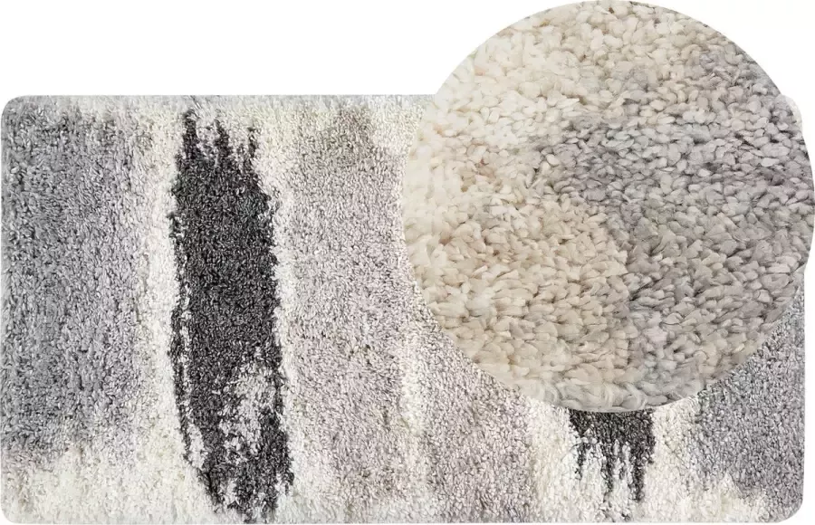 Beliani MARTUNI Vloerkleed Lichtgrijs 80 x 150 cm Polypropyleen