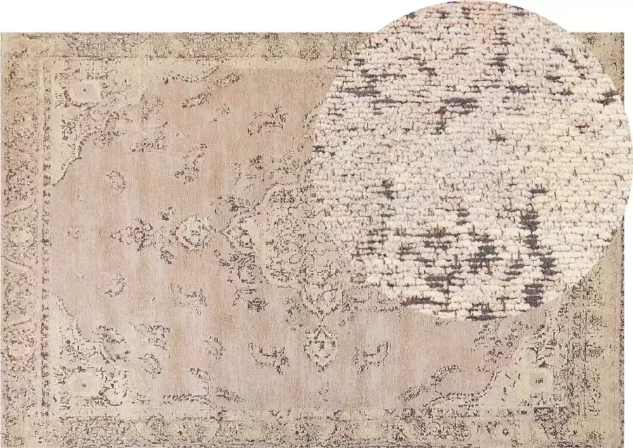 Beliani MATARIM Vloerkleed Perzik 200 x 300 cm Katoen