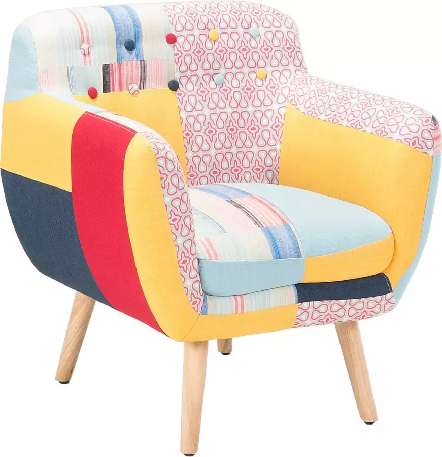 Beliani MELBY Chesterfield fauteuil multicolor Kunststof