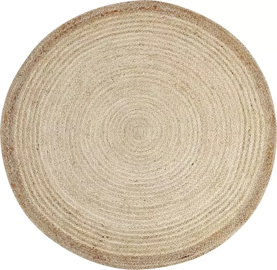 Beliani MENEMEN Vloerkleed Lichtbeige 120 x 120 cm Jute