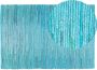 Beliani MERSIN Laagpolig vloerkleed Blauw 140 x 200 cm Katoen - Thumbnail 2