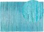 Beliani MERSIN Laagpolig vloerkleed Blauw 160 x 230 cm Katoen - Thumbnail 2