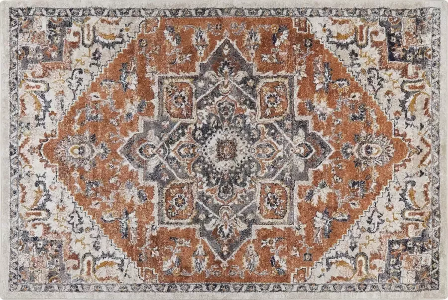 Beliani METSAMOR Vintage vloerkleed Beige 200 x 300 cm Polypropyleen