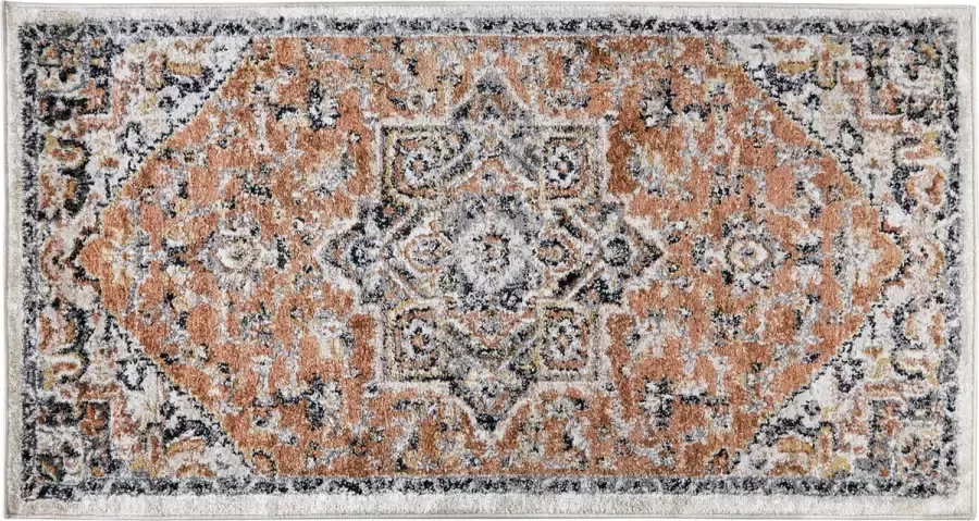 Beliani METSAMOR Vintage vloerkleed Beige 80 x 150 cm Polypropyleen