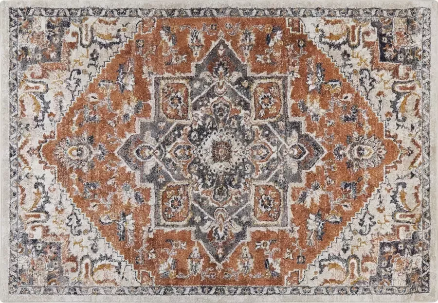 Beliani METSAMOR Vintage vloerkleed Beige 160 x 230 cm Polypropyleen