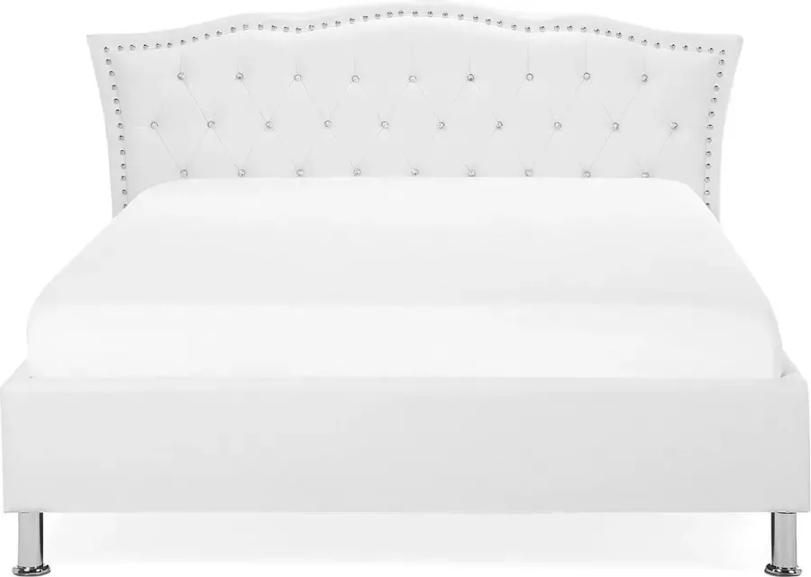 Beliani -METZ -Bed met opbergruimte-Wit-140 x 200 cm-Kunstleer - Foto 3