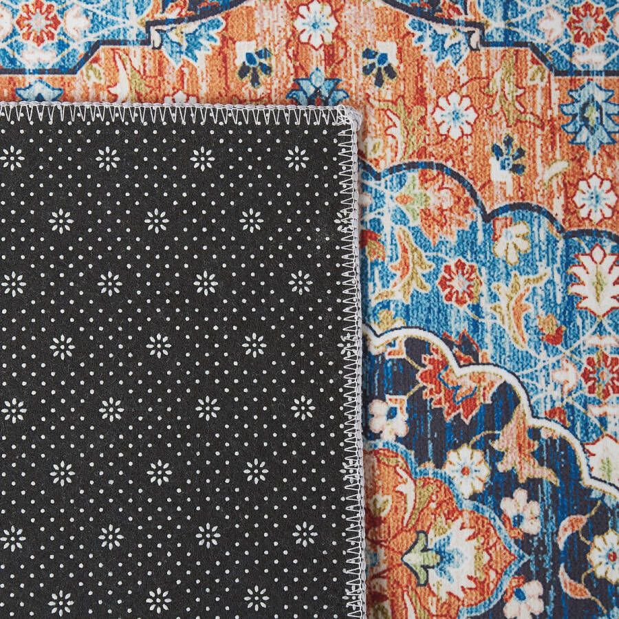 Beliani MIDALAM Loper Blauw 80 x 300 cm Polyester
