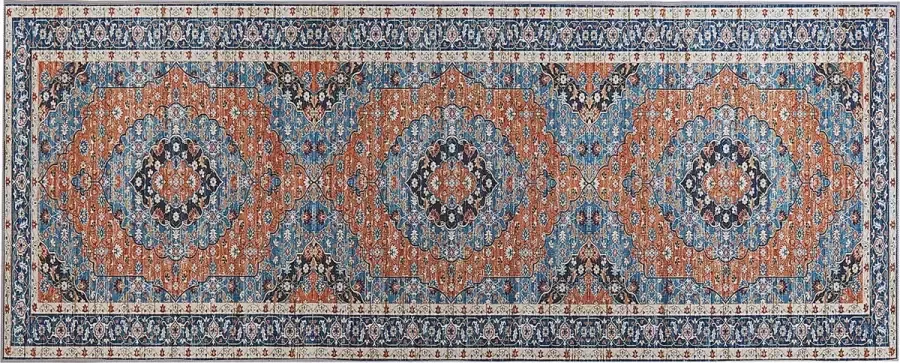 Beliani MIDALAM Loper Blauw 80 x 200 cm Polyester - Foto 2