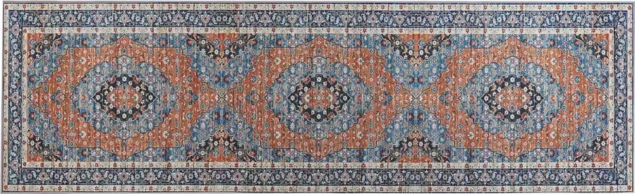 Beliani MIDALAM Loper Blauw 60 x 200 cm Polyester - Foto 2