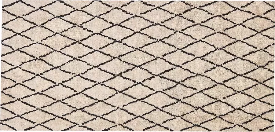 Beliani MIDYAT Laagpolig vloerkleed Beige 80 x 150 cm Polyester - Foto 2