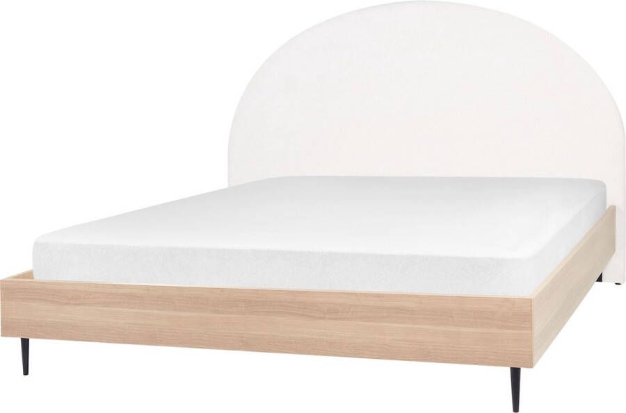 Beliani MILLAY Bed Wit 180 x 200 cm Stof