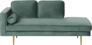 Beliani MIRAMAS Chaise longue (linkszijdig) groen
