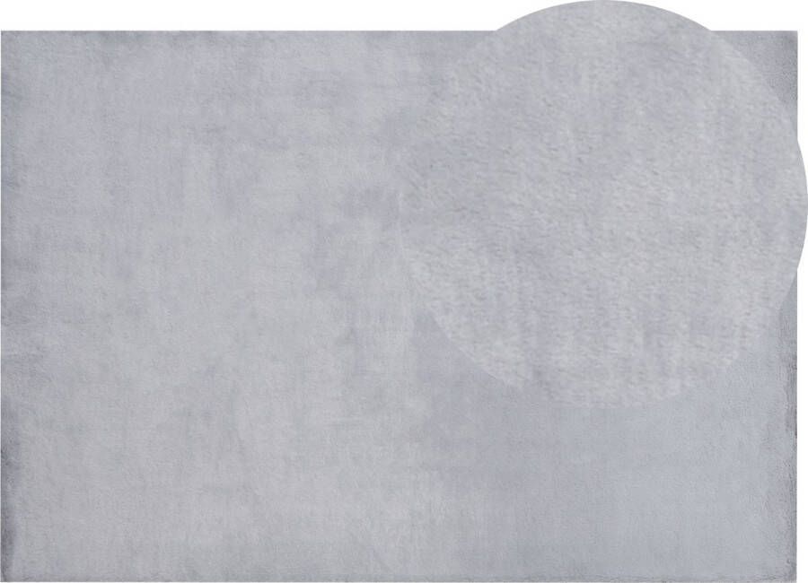 Beliani MIRPUR Shaggy vloerkleed Grijs 160 x 230 cm Polyester