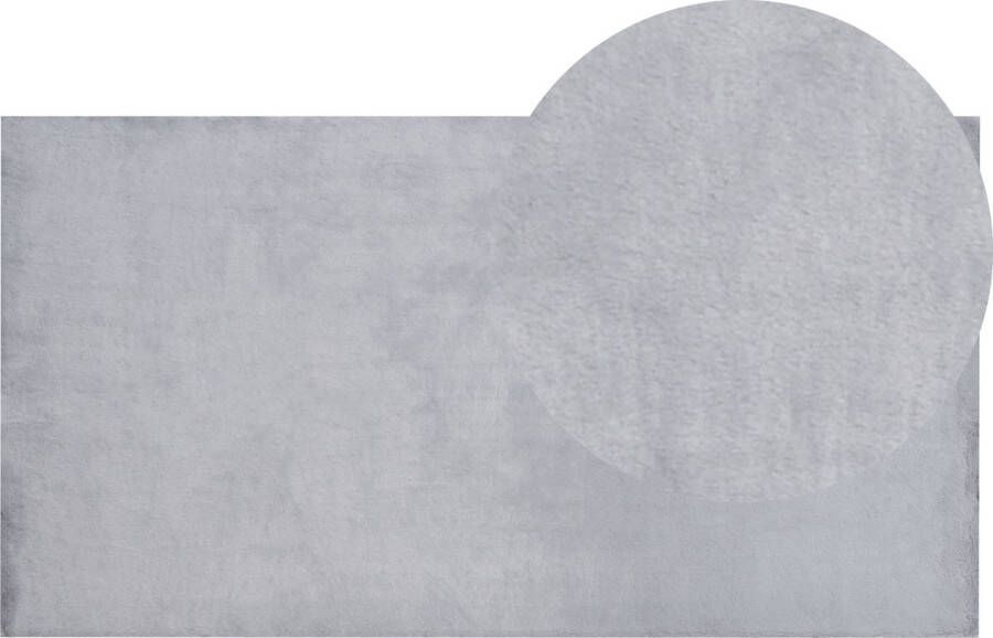 Beliani MIRPUR Shaggy vloerkleed Grijs 80 x 150 cm Polyester