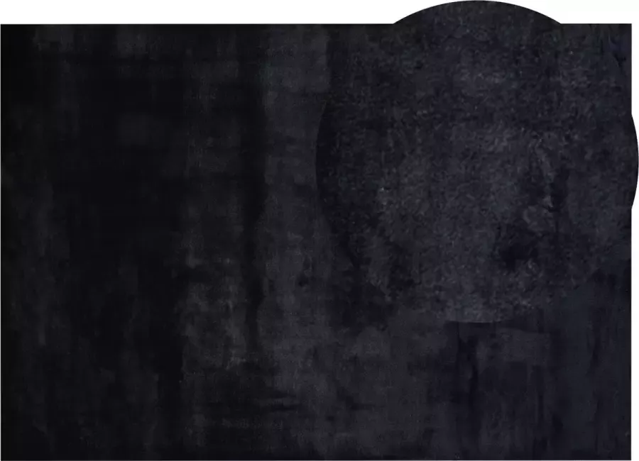 Beliani -MIRPUR-Shaggy vloerkleed-Zwart-160 x 230 cm-Polyester