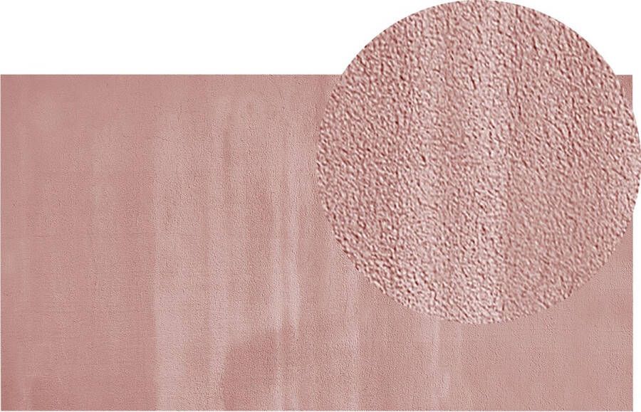 Beliani MIRPUR Shaggy vloerkleed Roze 80 x 150 cm Polyester