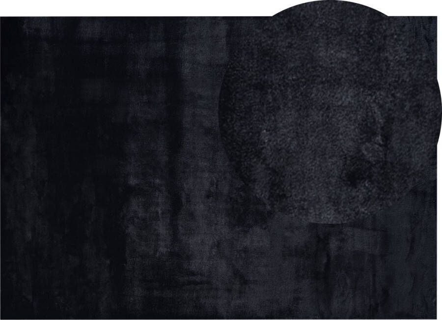 Beliani MIRPUR Shaggy vloerkleed Zwart 160 x 230 cm Polyester