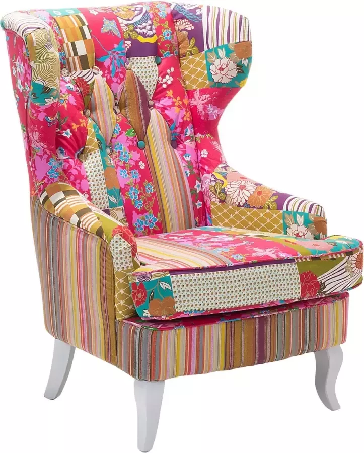 Beliani MOLDE Chesterfield fauteuil Multicolor Polyester - Foto 2