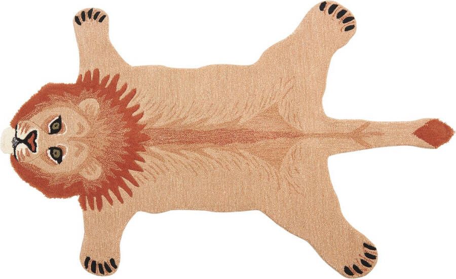 Beliani MUFASA Kindervloerkleed Beige 100 x 160 cm Wol