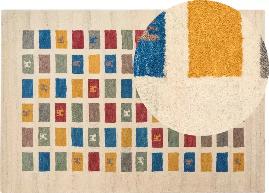 Beliani MURATLI Modern vloerkleed Multicolor 160 x 230 cm Wol