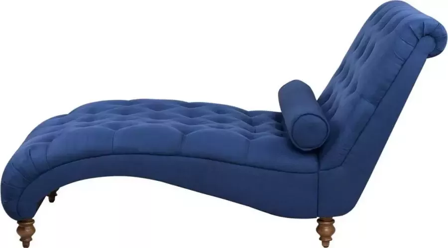 Beliani MURET Chaise longue Blauw Symmetrisch Polyester