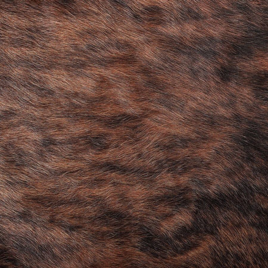 Beliani NASQU Leer vloerkleed Bruin Wit 3-4 m² Koeienhuid leer