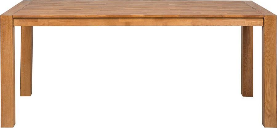 Beliani NATURA Eettafel Lichte houtkleur 85 x 180 cm Eikenhout - Foto 2